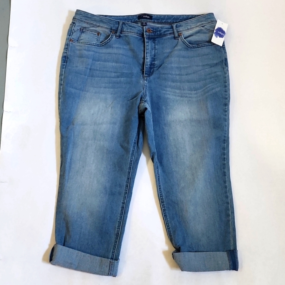 Womens Size 16 Indigo Jean Capri, new